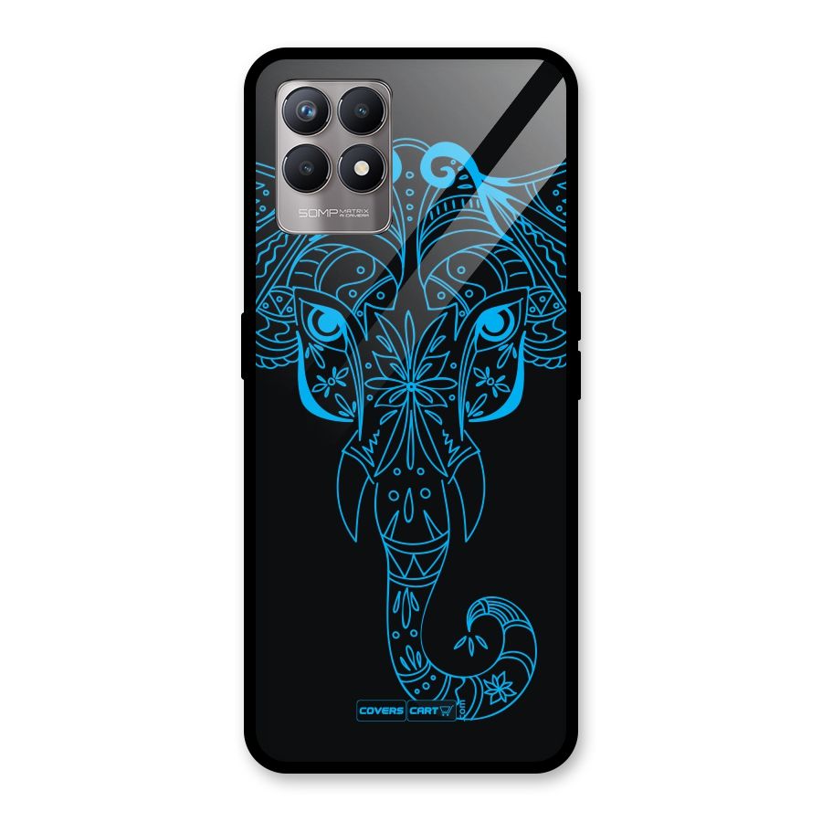 Blue Elephant Ethnic Glass Back Case for Realme Narzo 50