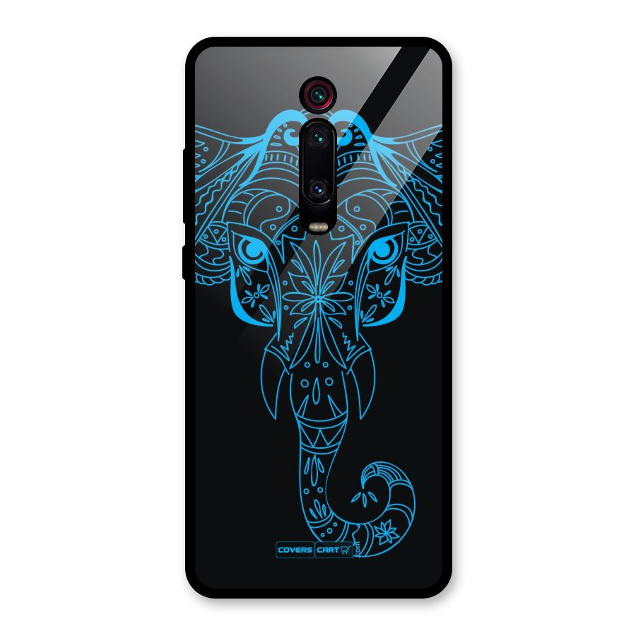 Blue Elephant Ethnic Glass Back Case for Redmi K20 Pro