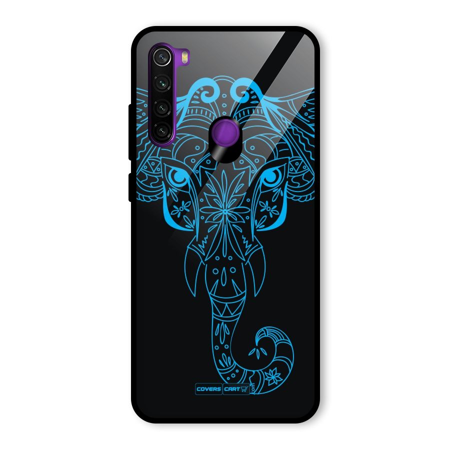 Blue Elephant Ethnic Glass Back Case for Redmi Note 8