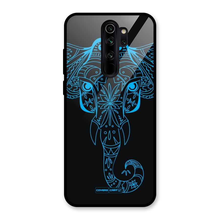 Blue Elephant Ethnic Glass Back Case for Redmi Note 8 Pro