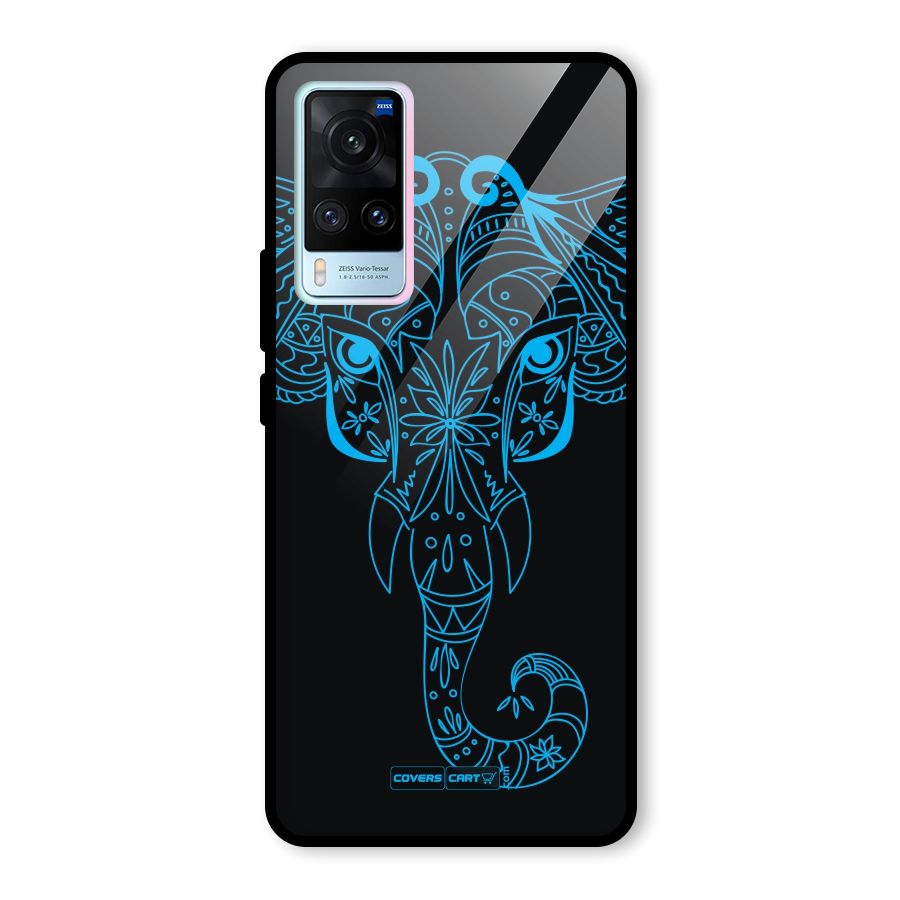 Blue Elephant Ethnic Glass Back Case for Vivo X60