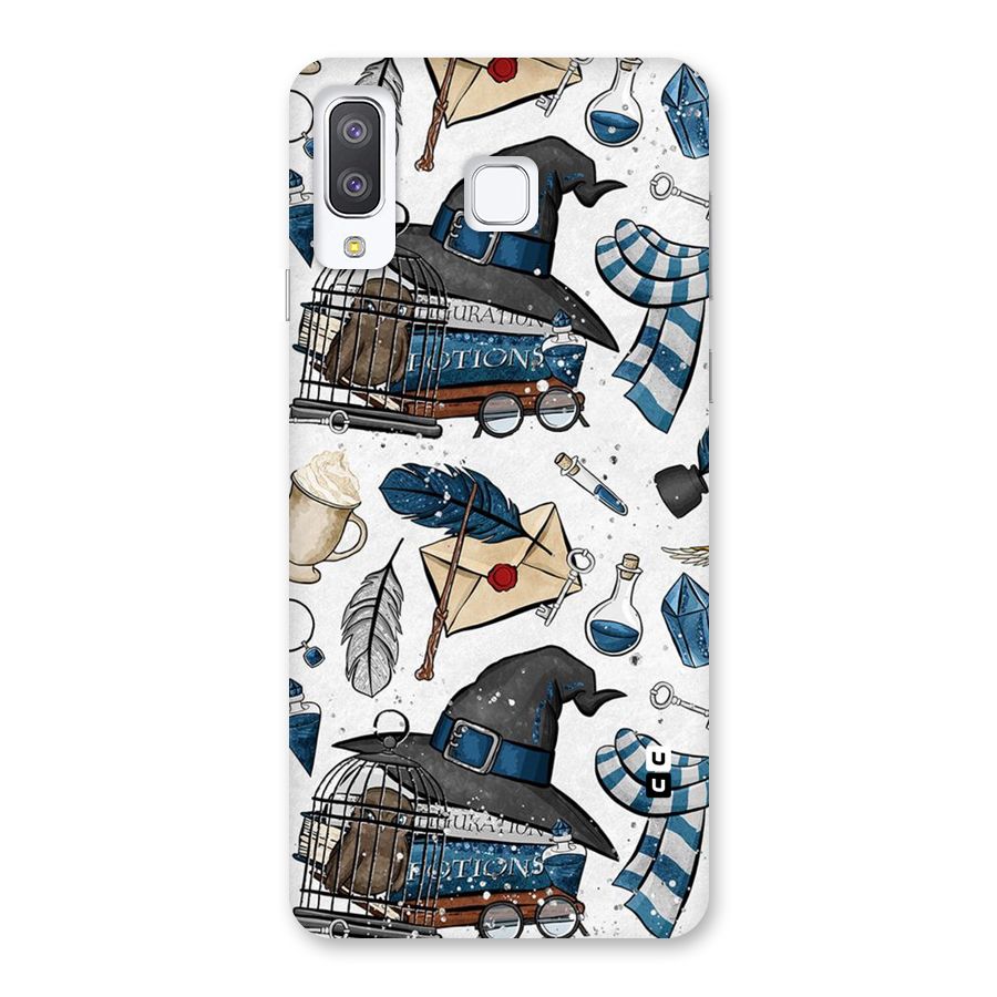 Blue Feather Hat Design Back Case for Galaxy A8 Star