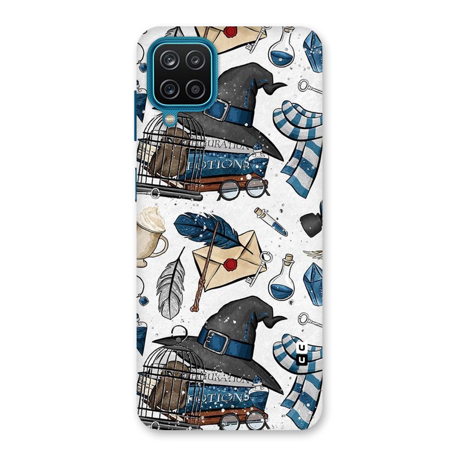 Blue Feather Hat Design Back Case for Galaxy F12