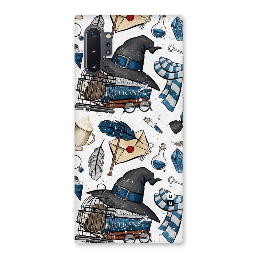 Blue Feather Hat Design Back Case for Galaxy Note 10 Plus