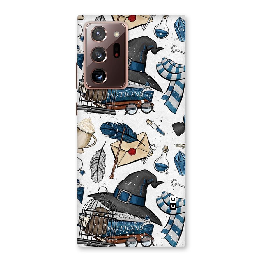 Blue Feather Hat Design Back Case for Galaxy Note 20 Ultra