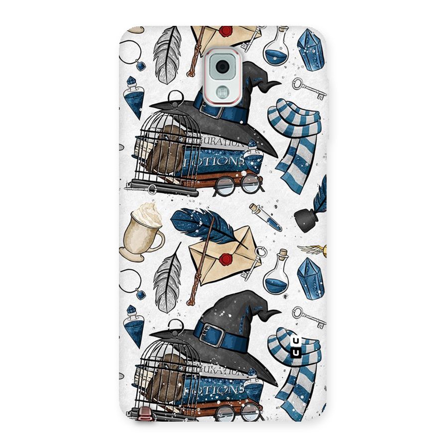 Blue Feather Hat Design Back Case for Galaxy Note 3