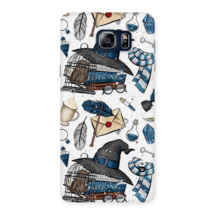 Blue Feather Hat Design Back Case for Galaxy Note 5