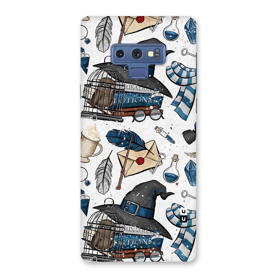 Blue Feather Hat Design Back Case for Galaxy Note 9
