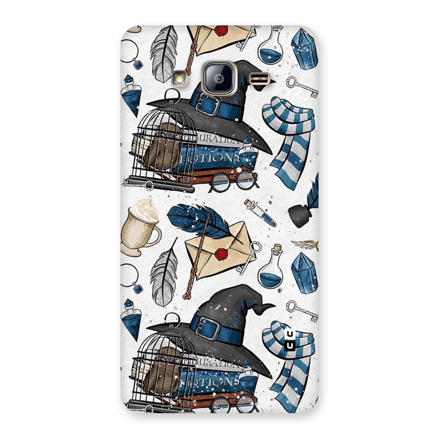 Blue Feather Hat Design Back Case for Galaxy On5
