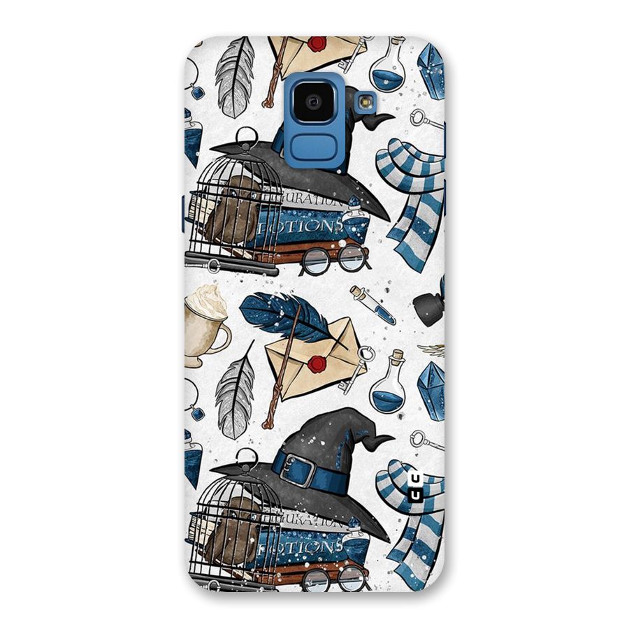 Blue Feather Hat Design Back Case for Galaxy On6