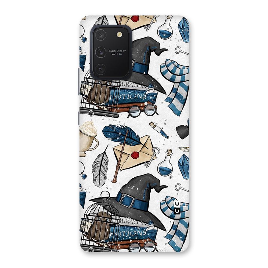 Blue Feather Hat Design Back Case for Galaxy S10 Lite