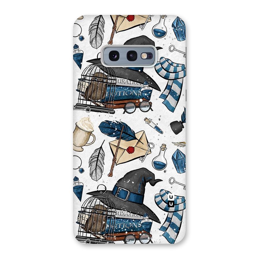 Blue Feather Hat Design Back Case for Galaxy S10e