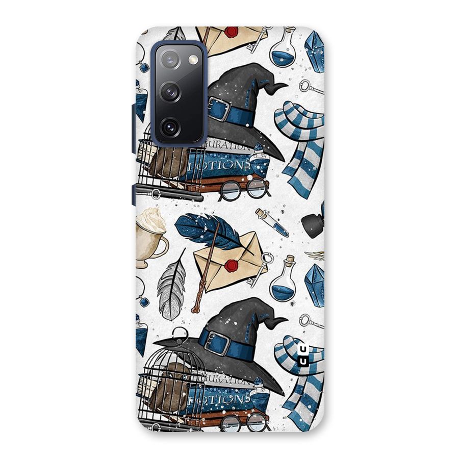 Blue Feather Hat Design Back Case for Galaxy S20 FE