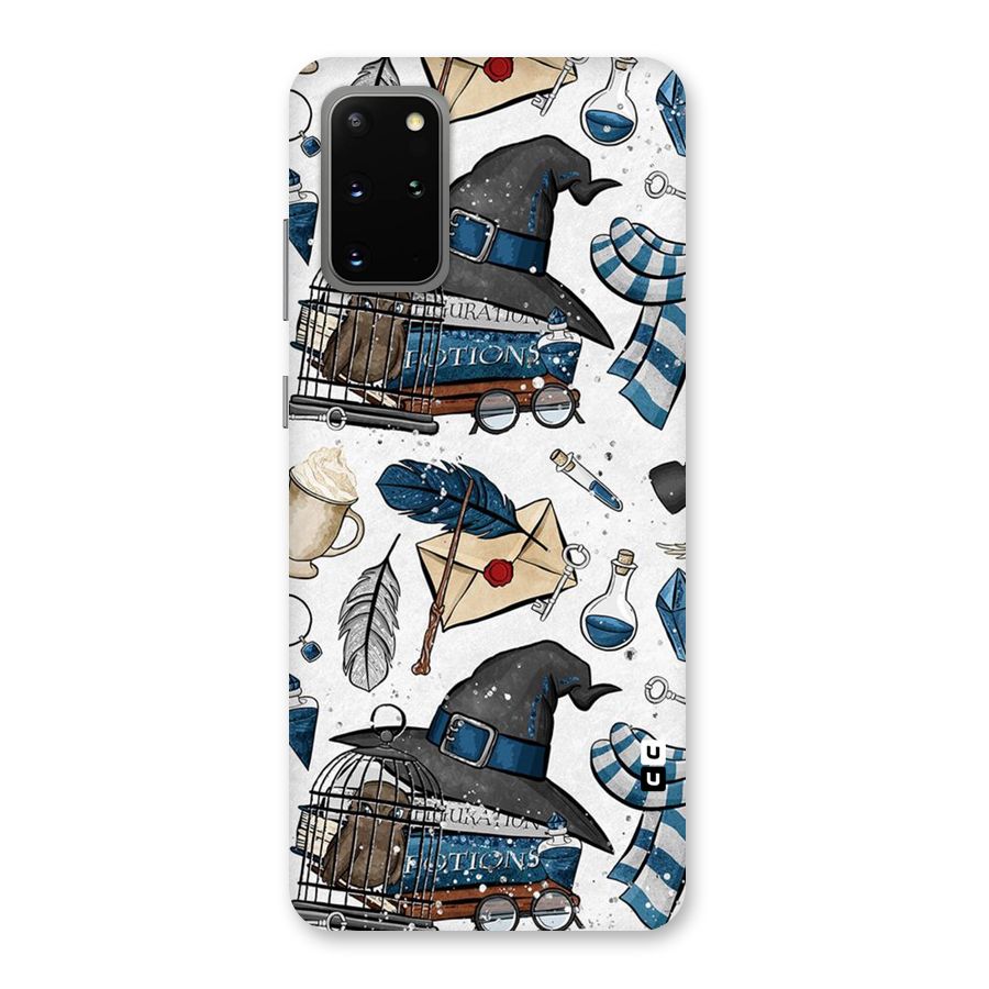 Blue Feather Hat Design Back Case for Galaxy S20 Plus