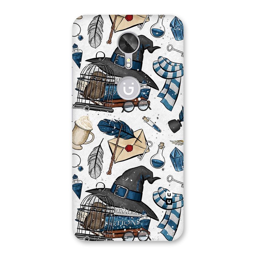 Blue Feather Hat Design Back Case for Gionee A1