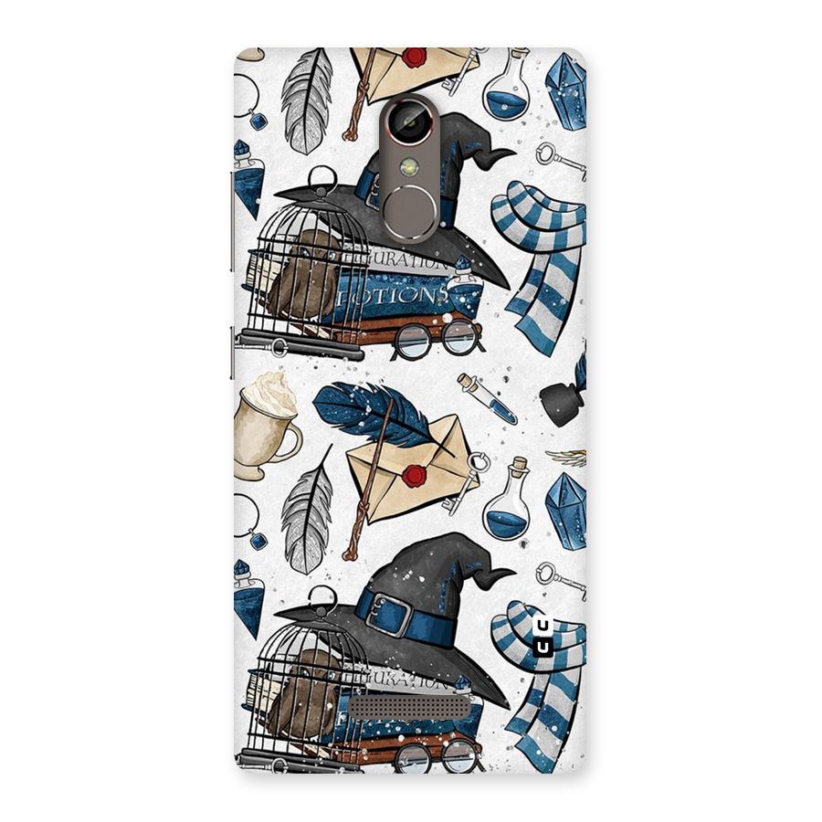 Blue Feather Hat Design Back Case for Gionee S6s