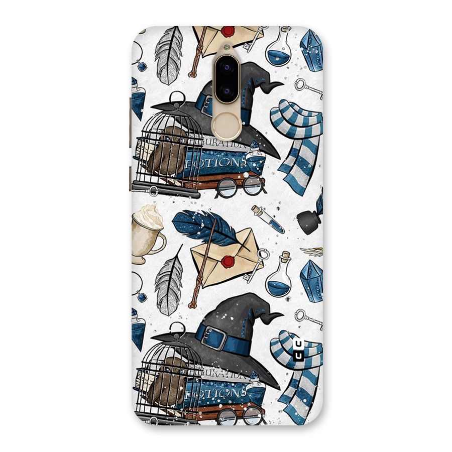 Blue Feather Hat Design Back Case for Honor 9i