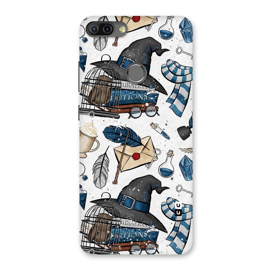 Blue Feather Hat Design Back Case for Infinix Hot 6 Pro