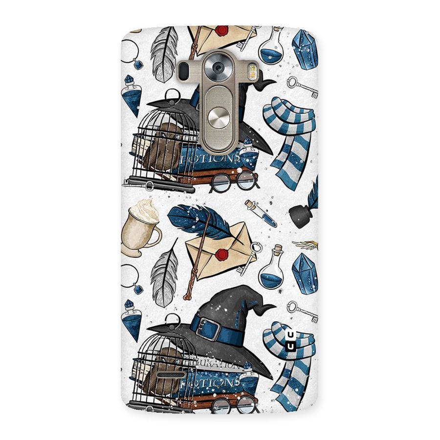 Blue Feather Hat Design Back Case for LG G3