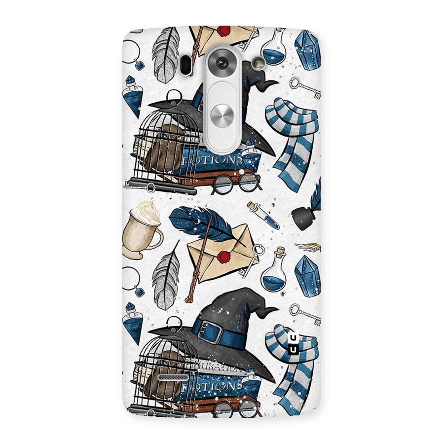 Blue Feather Hat Design Back Case for LG G3 Mini