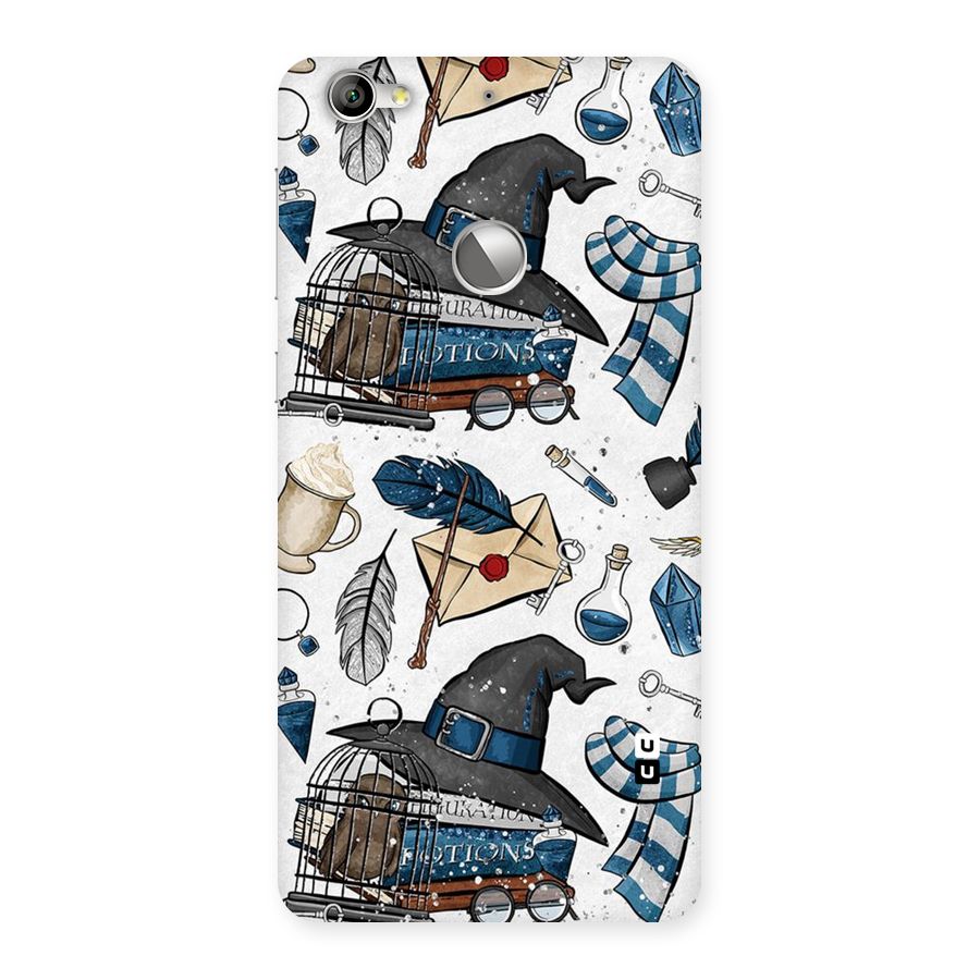 Blue Feather Hat Design Back Case for LeTV Le 1s