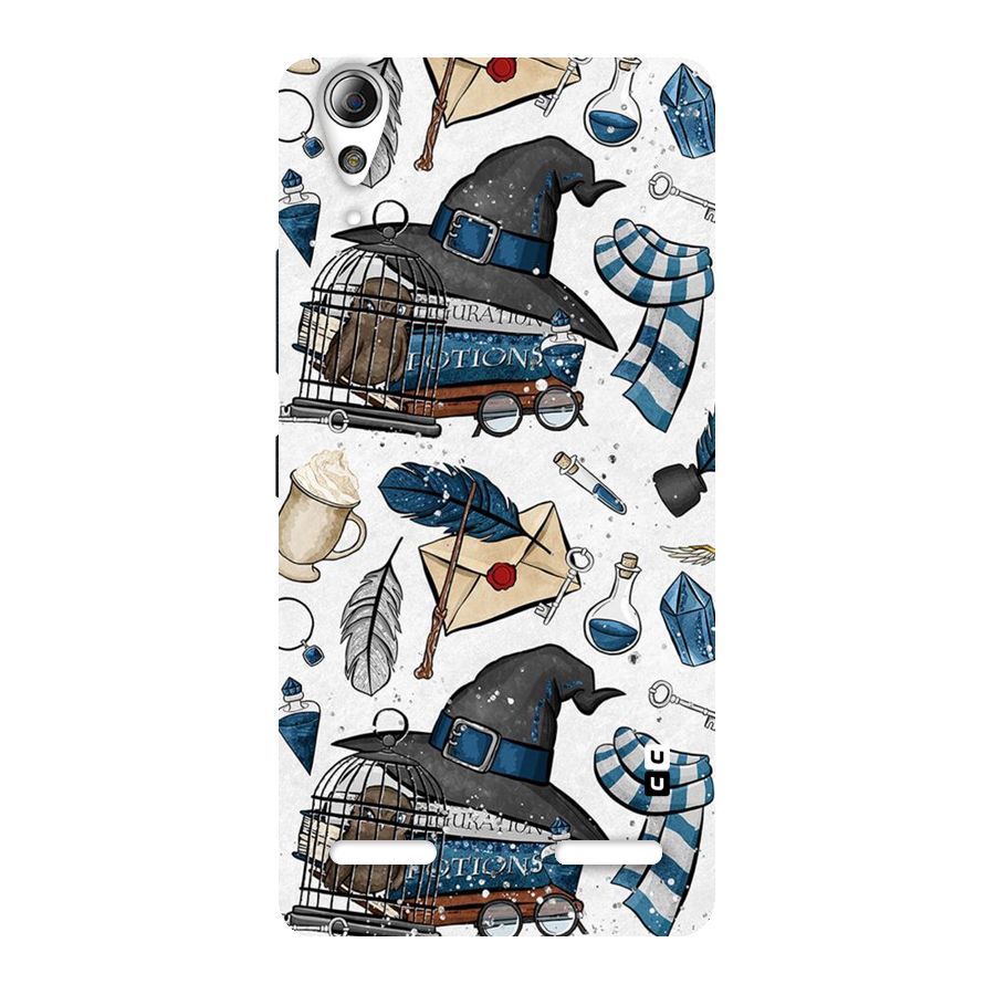 Blue Feather Hat Design Back Case for Lenovo A6000