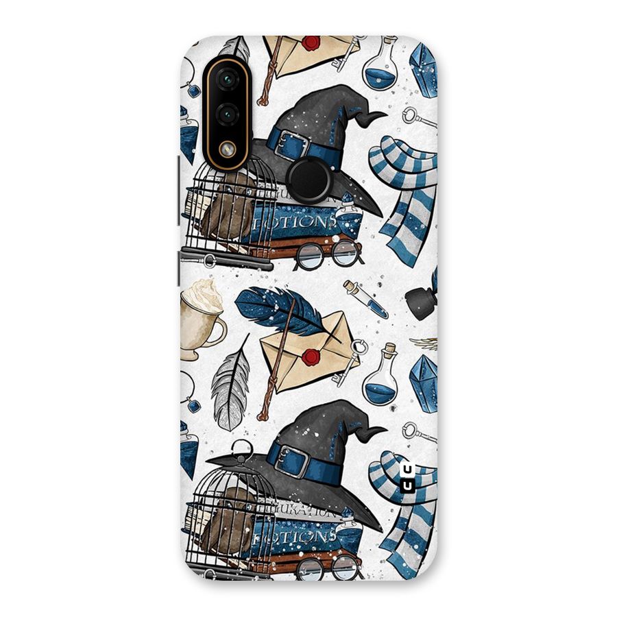 Blue Feather Hat Design Back Case for Lenovo A6 Note