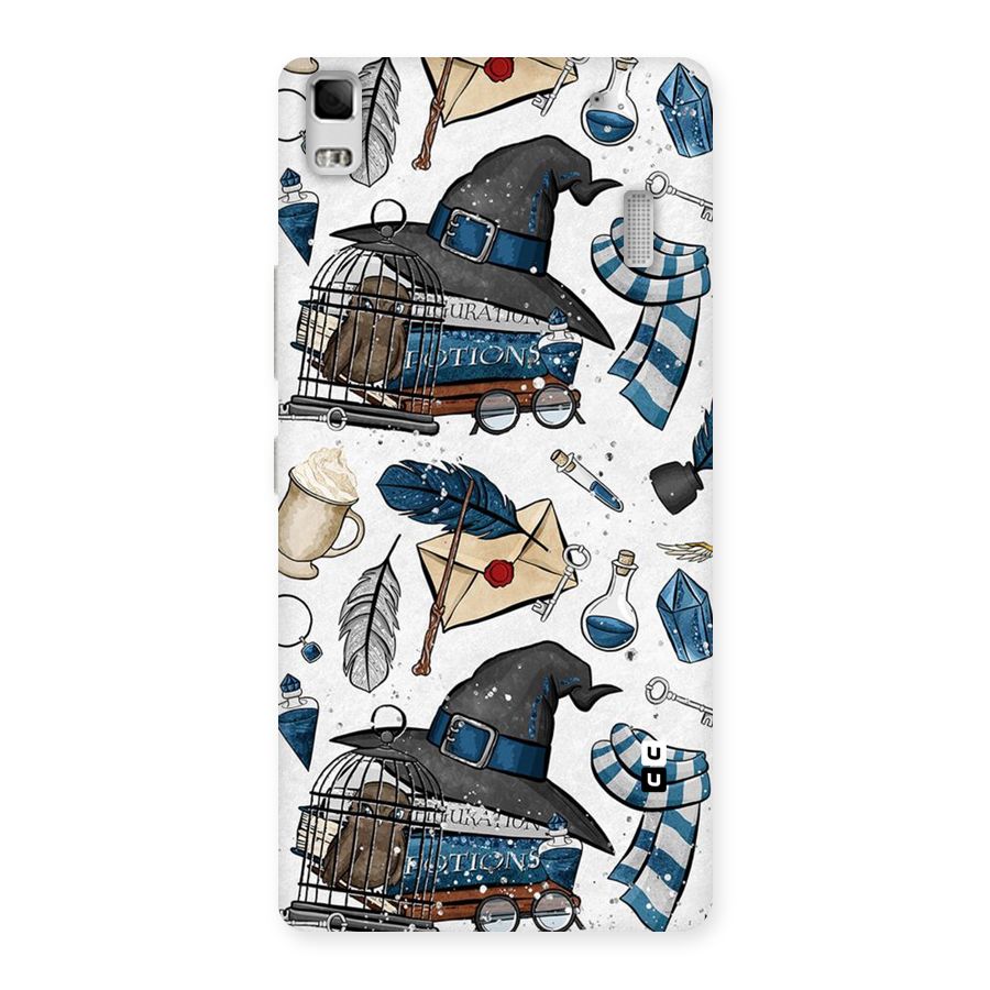 Blue Feather Hat Design Back Case for Lenovo K3 Note