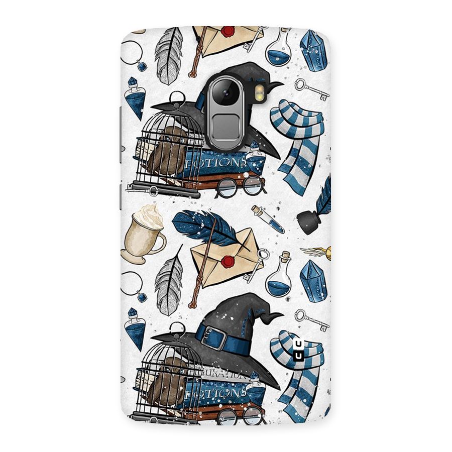 Blue Feather Hat Design Back Case for Lenovo K4 Note