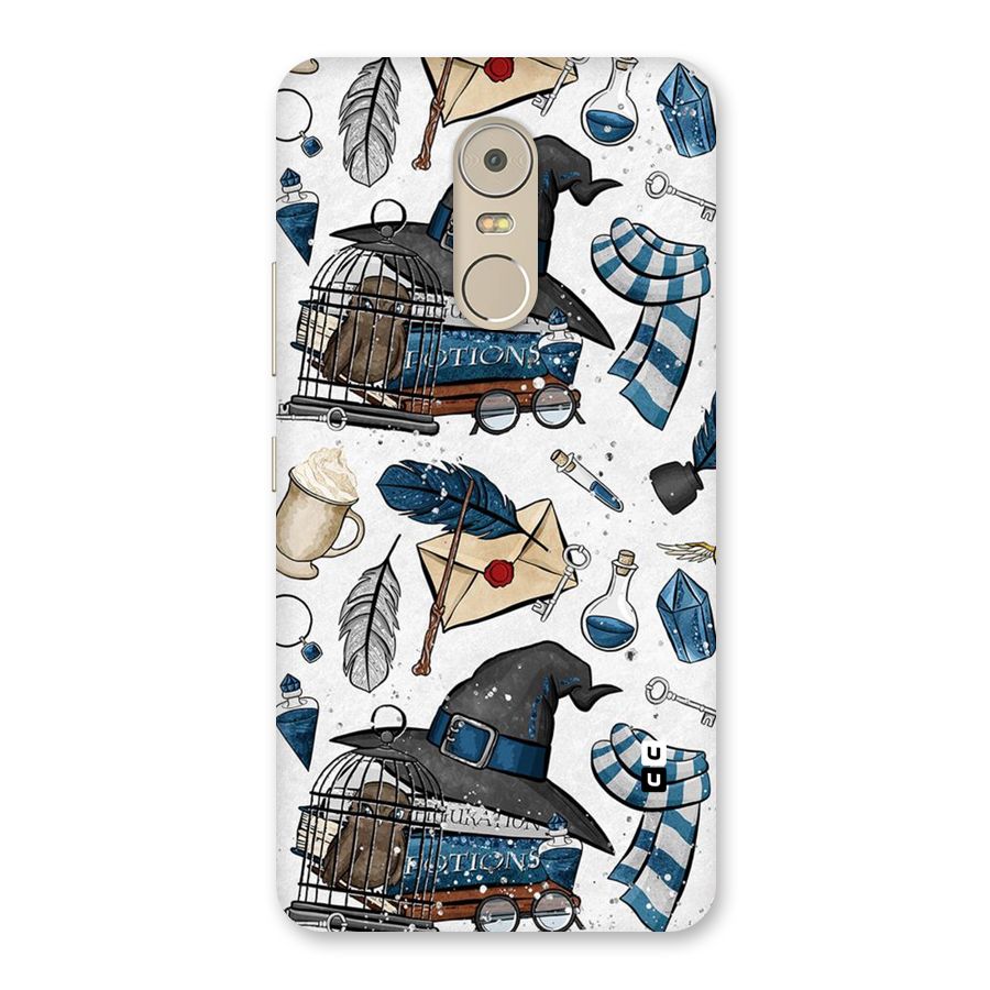 Blue Feather Hat Design Back Case for Lenovo K6 Note