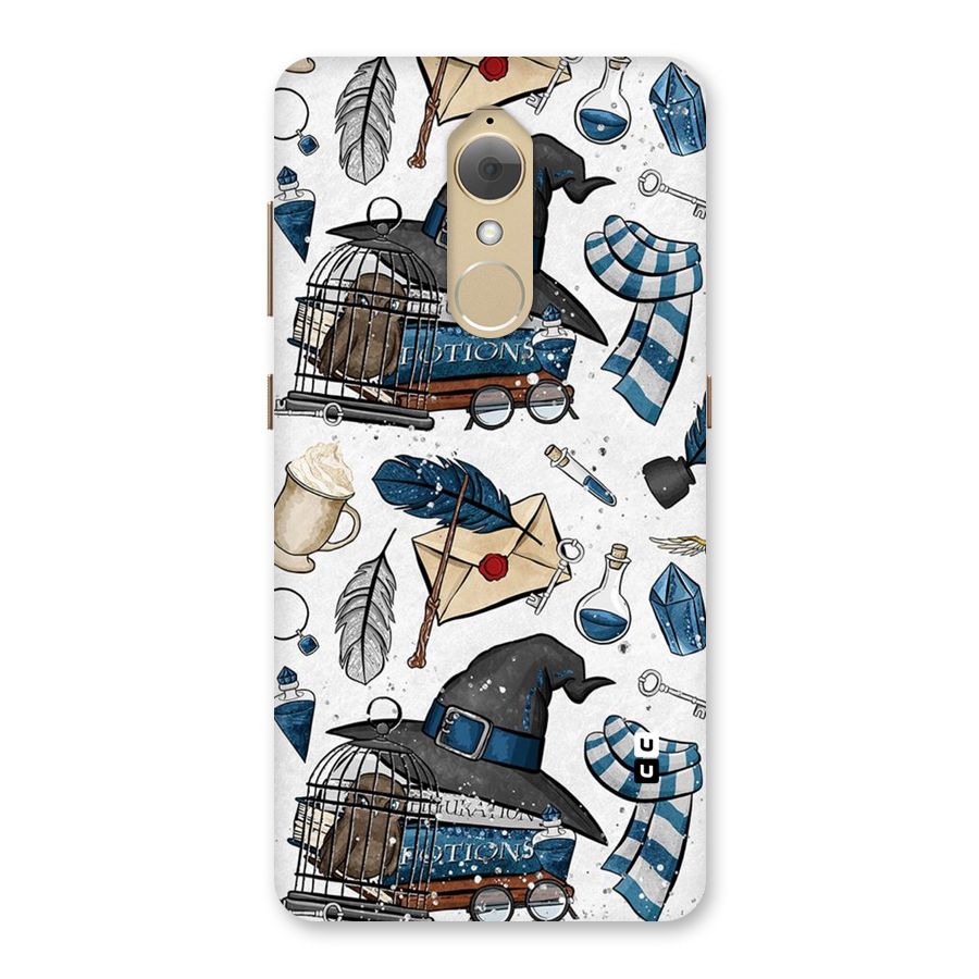 Blue Feather Hat Design Back Case for Lenovo K8