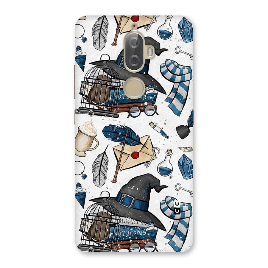 Blue Feather Hat Design Back Case for Lenovo K8 Plus