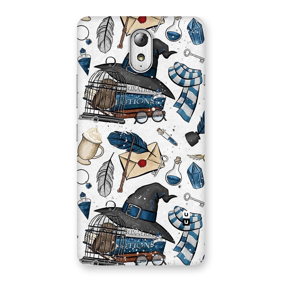 Blue Feather Hat Design Back Case for Lenovo Vibe P1M