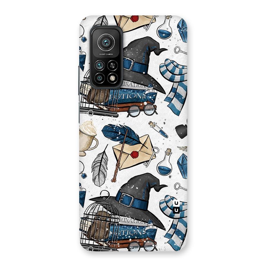 Blue Feather Hat Design Back Case for Mi 10T 5G