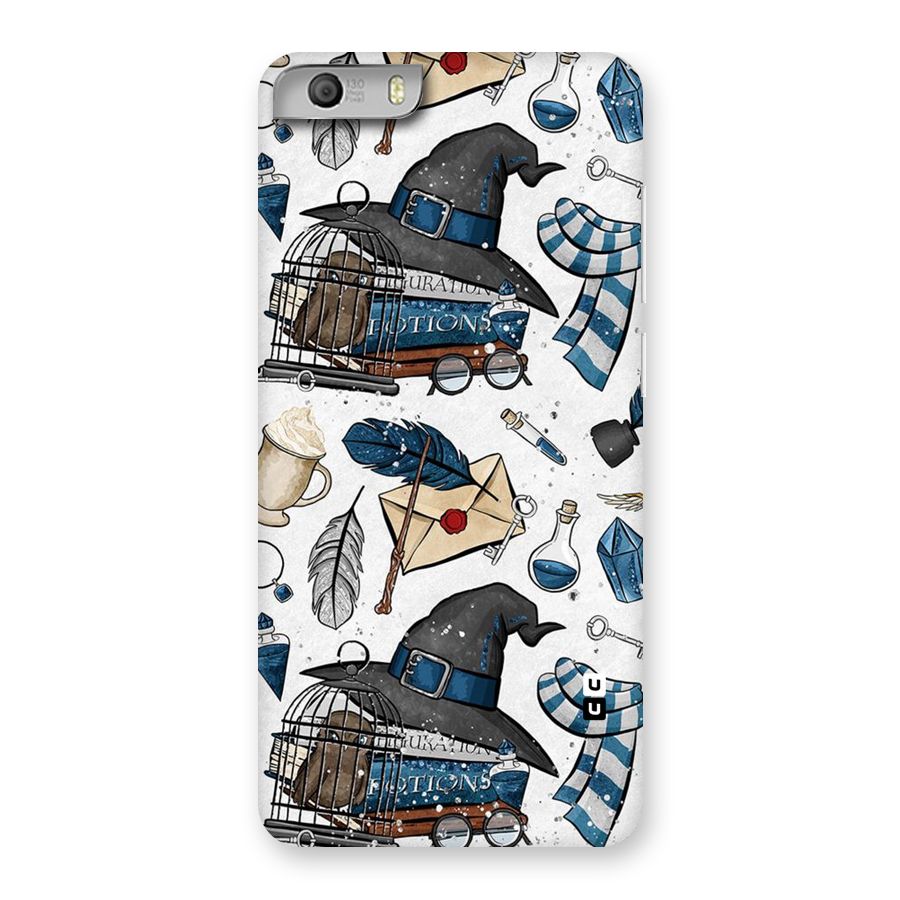 Blue Feather Hat Design Back Case for Micromax Canvas Knight 2