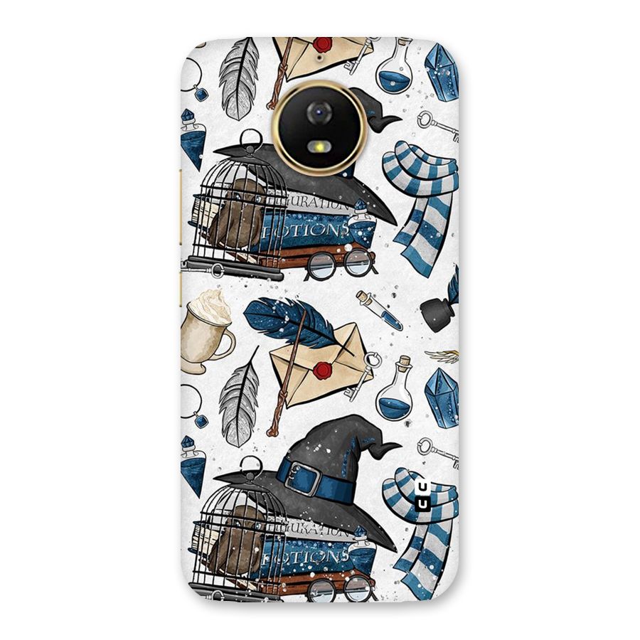 Blue Feather Hat Design Back Case for Moto G5s
