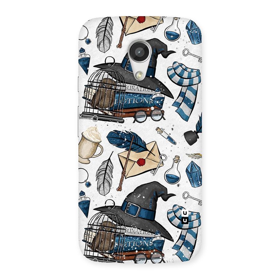 Blue Feather Hat Design Back Case for Moto G 2nd Gen