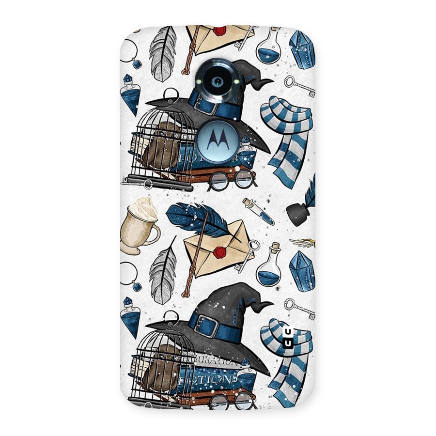 Blue Feather Hat Design Back Case for Moto X 2nd Gen