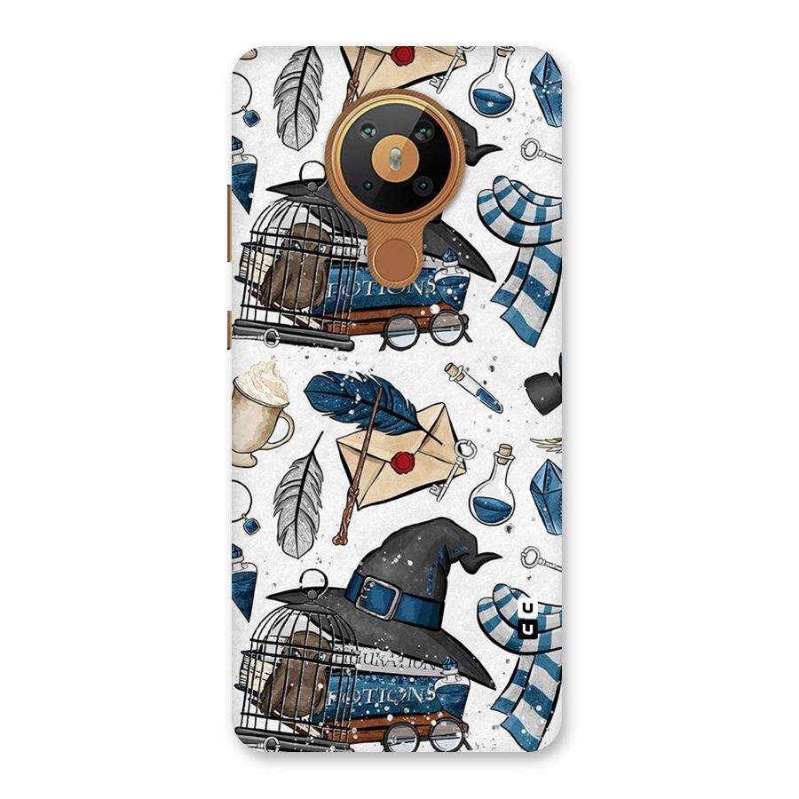 Blue Feather Hat Design Back Case for Nokia 5.3
