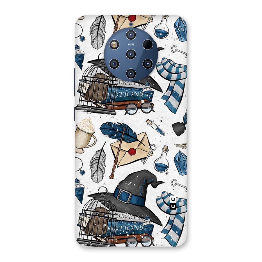 Blue Feather Hat Design Back Case for Nokia 9 PureView