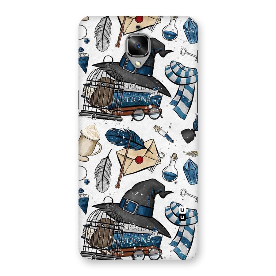 Blue Feather Hat Design Back Case for OnePlus 3