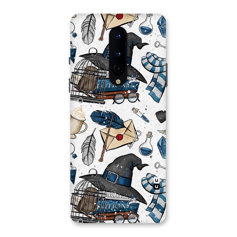 Blue Feather Hat Design Back Case for OnePlus 8