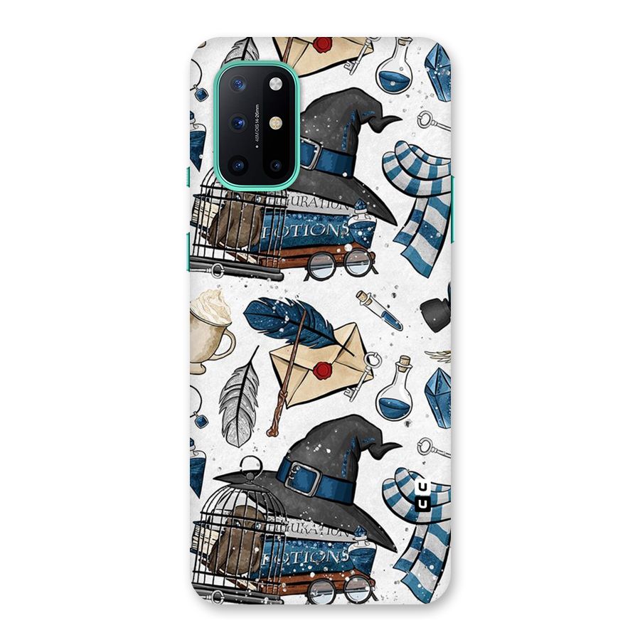 Blue Feather Hat Design Back Case for OnePlus 8T