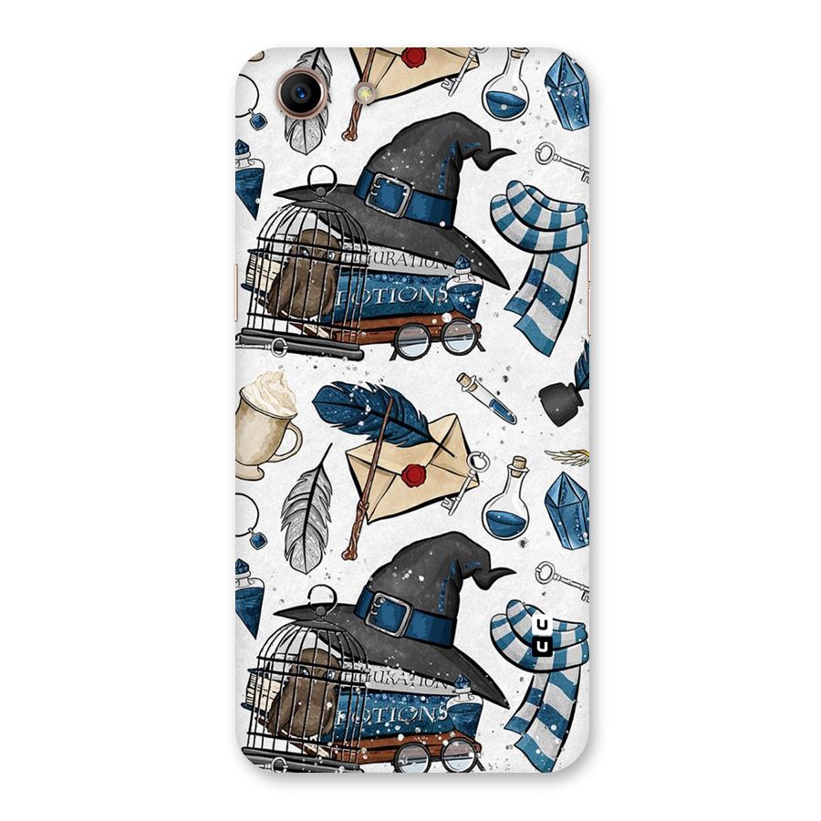 Blue Feather Hat Design Back Case for Oppo A83 (2018)