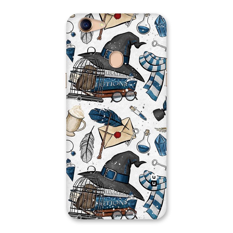 Blue Feather Hat Design Back Case for Oppo F5