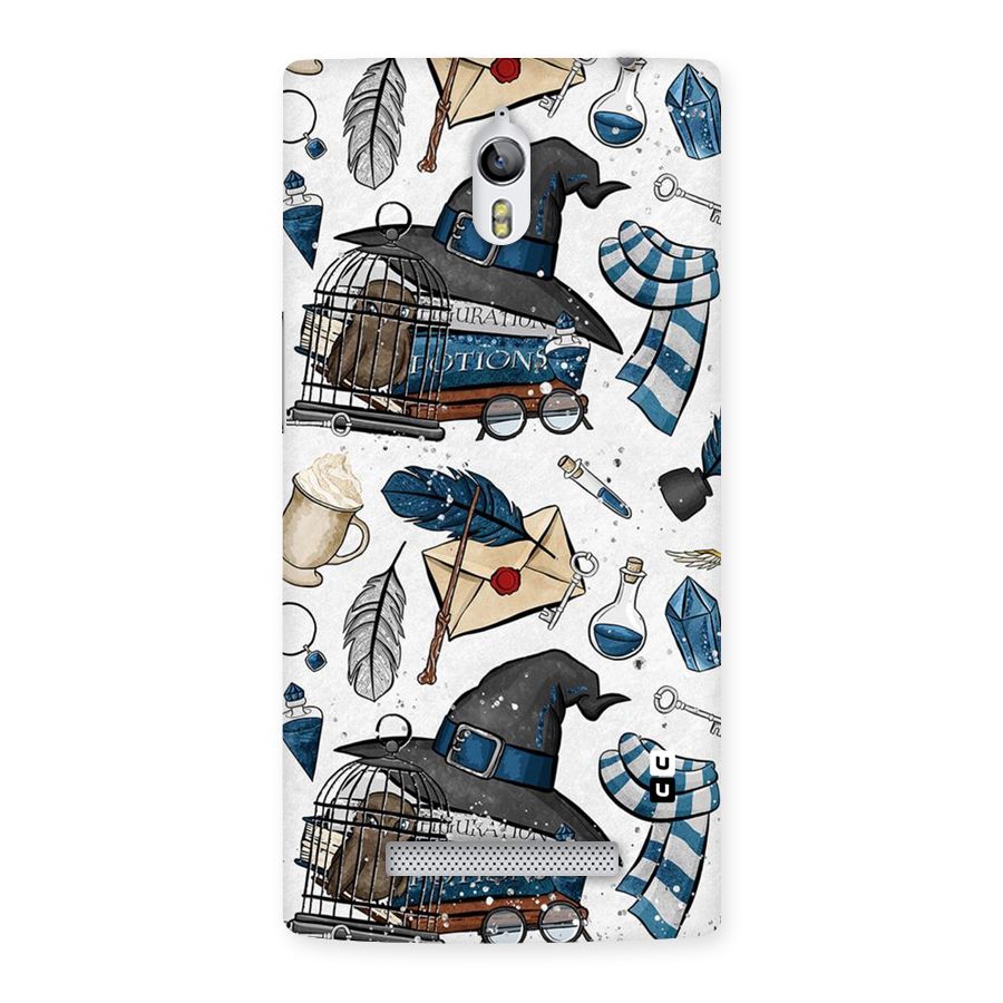 Blue Feather Hat Design Back Case for Oppo Find 7