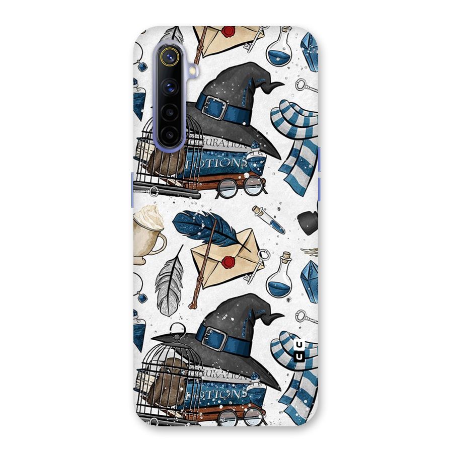 Blue Feather Hat Design Back Case for Realme 6i