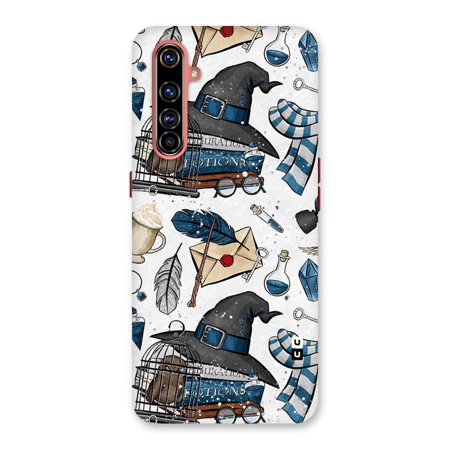 Blue Feather Hat Design Back Case for Realme X50 Pro