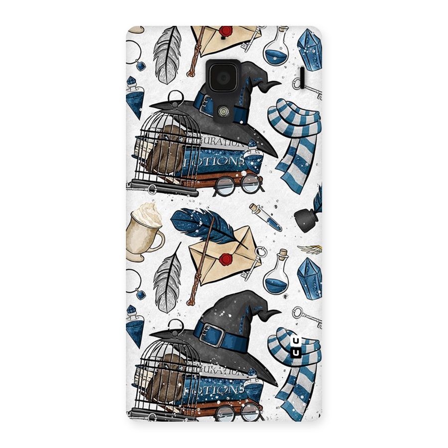 Blue Feather Hat Design Back Case for Redmi 1S