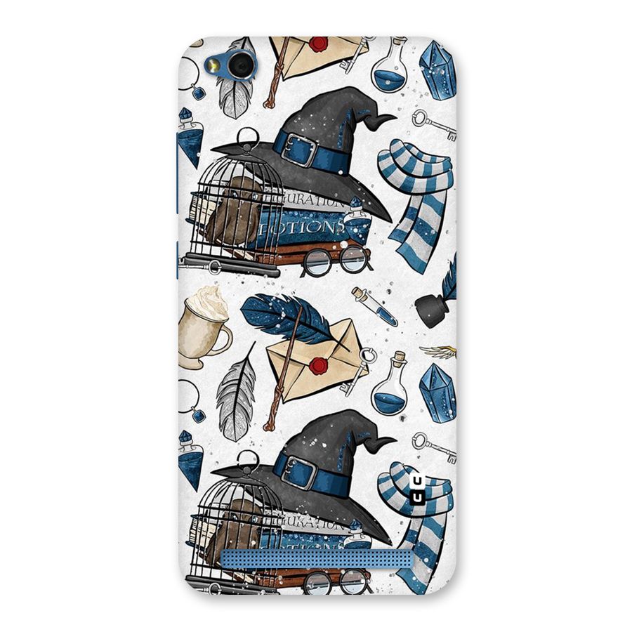 Blue Feather Hat Design Back Case for Redmi 5A